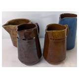English Glazed Ceramic Jugs