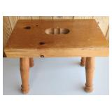 Utilitarian Wooden Footstool