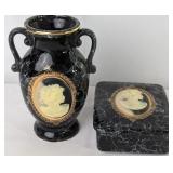 Japanese Ceramic Cameo Decorative Items