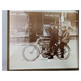Photographic Print of Two Men on a HD Motorcycle