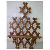 VTG Wood Trellis Wall Shelf