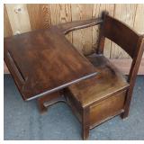 VTG Child's Wood School Desk