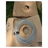 A Coil of Clear 5/16-Inch Flexible Plastic Tubing