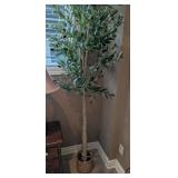Artificial Olive Tree in Woven Basket