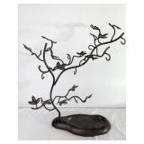 Cast Metal Naturalistic Tree-Form Jewelry Stand