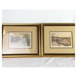 Framed Hand-Signed Lithographic Prints