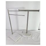 Contemporary Brushed Metal Towel Racks