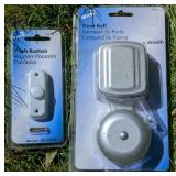 Two Heath Zenith Wired Doorbell Components