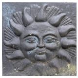 Cast Metal Celestial Sun Face Plaque