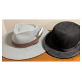 Two men's felt hats