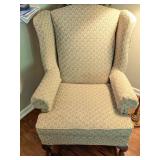 Queen Anne Style Wingback Armchair