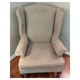 Queen Anne Style Wingback Armchair