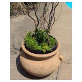 A Large Terracotta Two-Handled Garden Planter