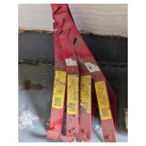 Red-Painted Steel Roof Brackets