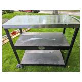 Mobile Three-Tier SS Prep Table