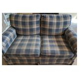 Roxton Plaid Upholstered Loveseat