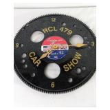 Automotive Flex Plate Wall Clock with Car Show