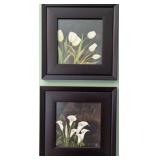 A Pair of Framed Floral Art Prints by Annie LaPoin