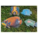 Carved and Painted Folk Art Fish