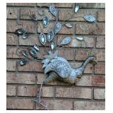 Metal Peacock Wall Sculpture
