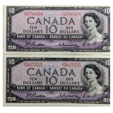 1954 Series Ten Dollar Banknotes