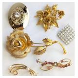 VTG Costume Jewelry Brooches