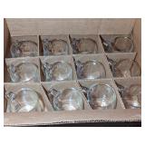 12 Libbey clear glass 10 oz coffee mugs