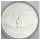 $5 Montreal Olympics Silver Coin