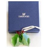 Swarovski Crystal Holly Ornament