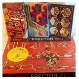 VTG Toys and Logic Puzzles including Gilbert Erect