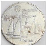 $5 Montreal Olympics Silver Coin
