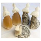 Russian Stylised Selenite & Stone Figurines