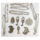 Silver-Tone Amulet Pendants