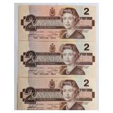 2 Dollar Banknotes 1986