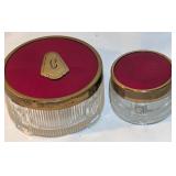 Coty France Art Deco Glass Vanity Jars