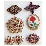 VTG Costume Brooches and Earrings