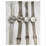 Silver-Tone Quartz Fashion Watches