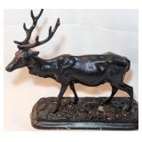 Cast Iron Walking Stag Figurine