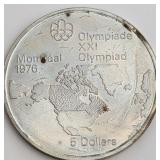$5 Montreal Olympics Silver Coin