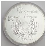 $5 Montreal Olympics Silver Coin