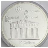 $10 Montreal Olympics Silver Coin