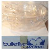 Butterfly Ewaves Clear Glass Nesting Bowls