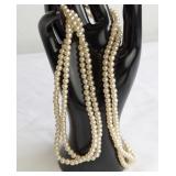 VTG Faux Pearl Rope Necklace