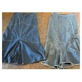 Designer Denim Maxi Skirts