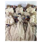 Six Primitive Style Folk Art Cloth Angels