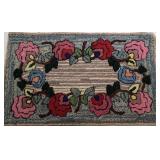 American Floral Hand Hooked Rug