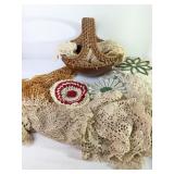 Handmade Crocheted Linens & Basket