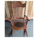 American Press-Back Hardwood Rocking Chair
