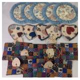 Handcrafted Patchwork & Floral Textile Mats