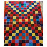 Handmade Multi-Color Patchwork Lap Quilt